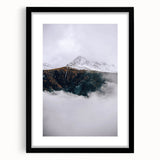 Rustic Mountain Landscape Art, Farmhouse Wall Decor Print