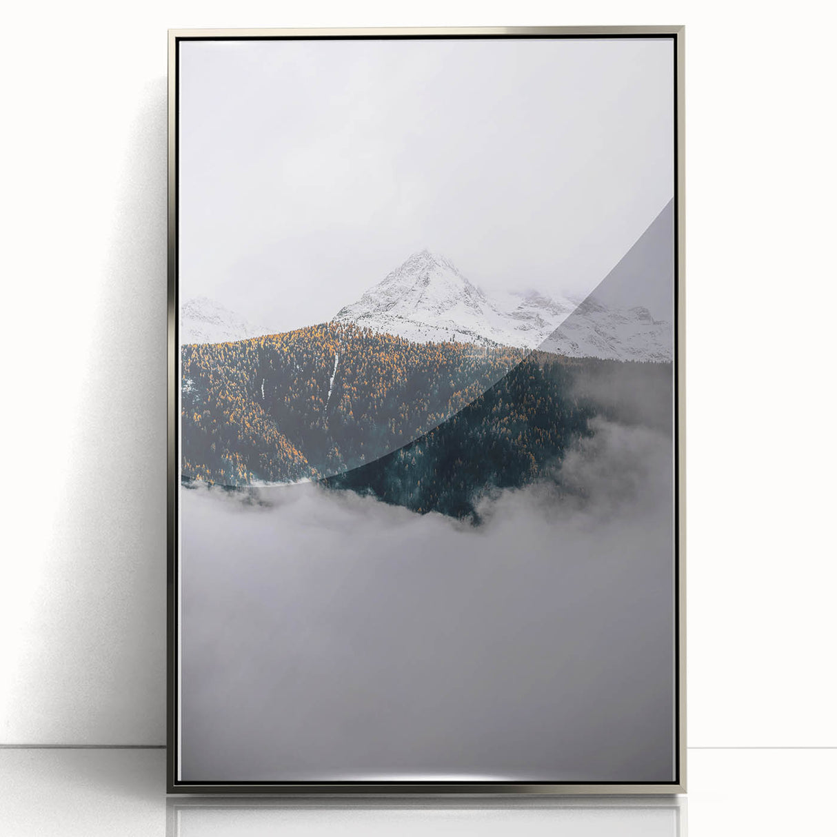 Rustic Mountain Landscape Art, Farmhouse Wall Decor Print