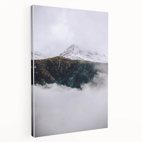 Rustic Mountain Landscape Art, Farmhouse Wall Decor Print