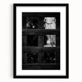 Rustic Wall Art: Black & White Wooden Lattice – Farmhouse Decor Print"