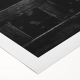 Rustic Wall Art: Black & White Wooden Lattice – Farmhouse Decor Print"