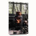 Rustic Wall Art: Wood Stove & Clay Pot – Cozy Farmhouse Decor Print