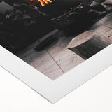 Rustic Wall Art: Wood Stove & Clay Pot – Cozy Farmhouse Decor Print