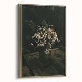 Rustic Wall Art: Wildflowers in Glass Jar – Farmhouse Floral Decor Print