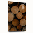Rustic Wall Art: Stacked Logs Close-Up – Farmhouse Nature Decor Print