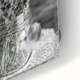 Rustic Wall Art: Lavender in Glass Jar – Farmhouse Floral Decor Print