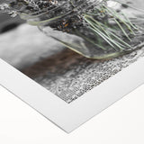 Rustic Wall Art: Lavender in Glass Jar – Farmhouse Floral Decor Print