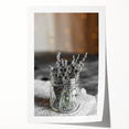 Rustic Wall Art: Lavender in Glass Jar – Farmhouse Floral Decor Print