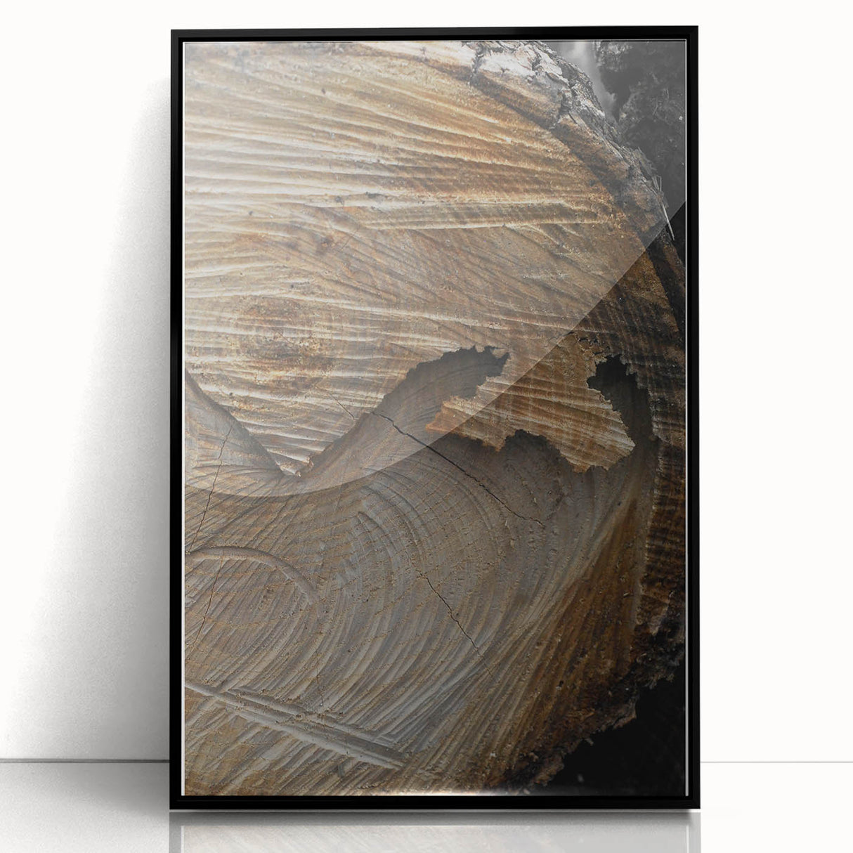 Rustic Woodcut Wall Art – Nature-Inspired Farmhouse Decor Print