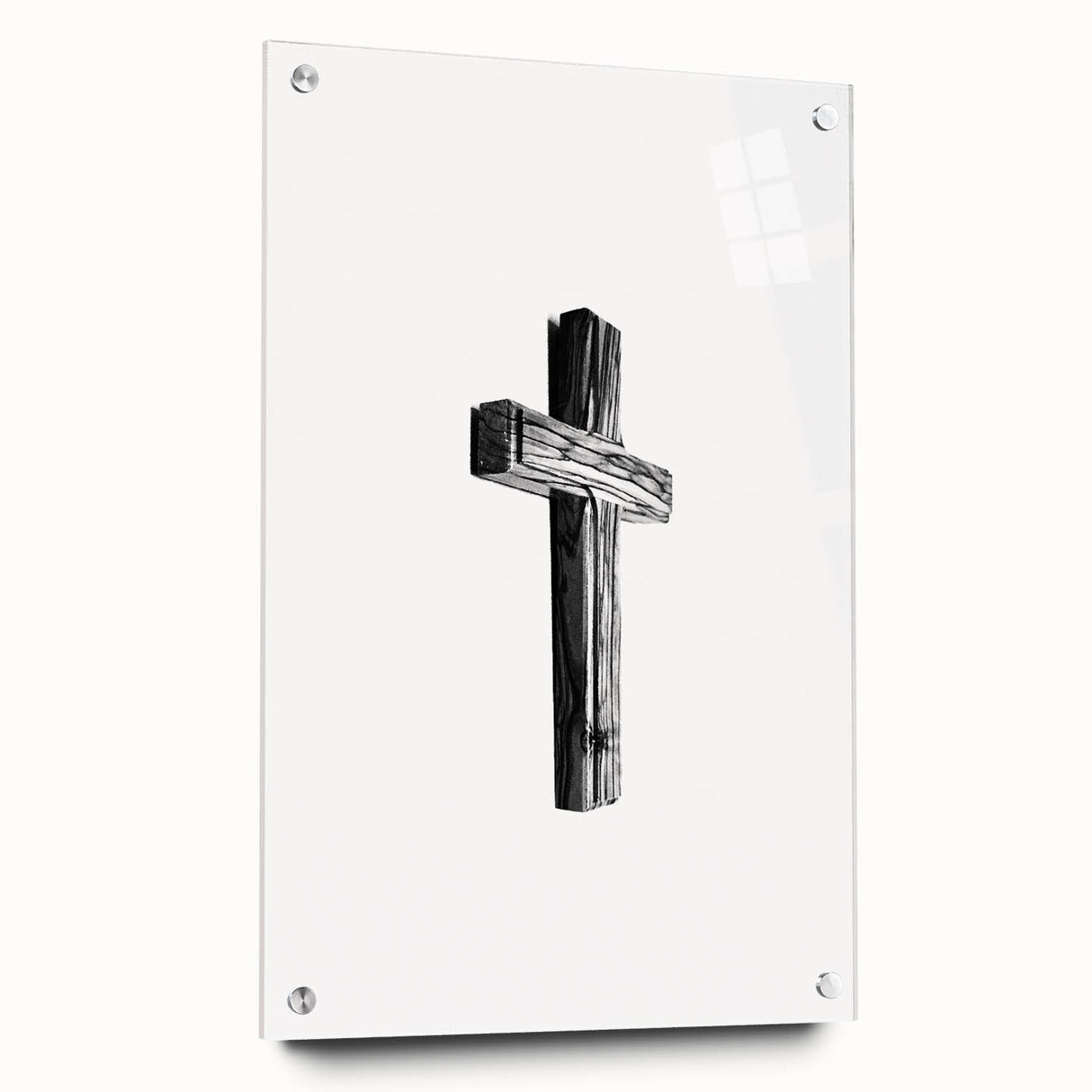 Rustic Wooden Cross Wall Art – Minimalist Farmhouse-Inspired Decor