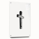 Rustic Wooden Cross Wall Art – Minimalist Farmhouse-Inspired Decor