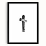Rustic Wooden Cross Wall Art – Minimalist Farmhouse-Inspired Decor