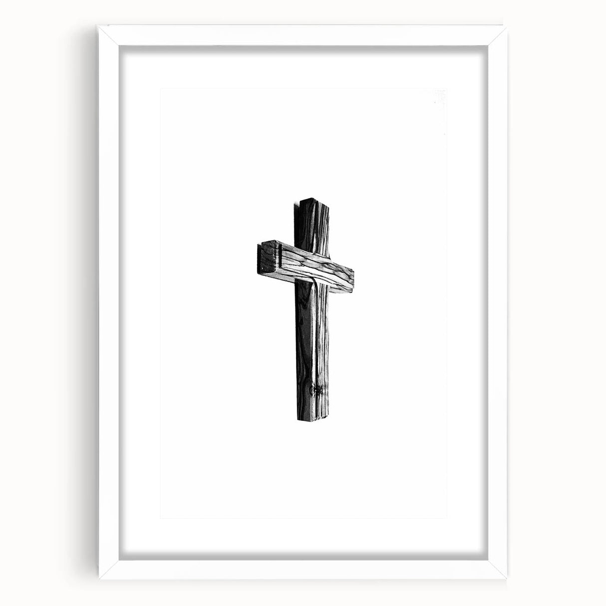 Rustic Wooden Cross Wall Art – Minimalist Farmhouse-Inspired Decor