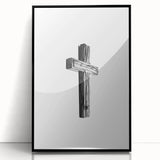 Rustic Wooden Cross Wall Art – Minimalist Farmhouse-Inspired Decor