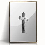 Rustic Wooden Cross Wall Art – Minimalist Farmhouse-Inspired Decor