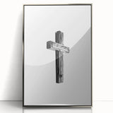 Rustic Wooden Cross Wall Art – Minimalist Farmhouse-Inspired Decor