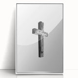 Rustic Wooden Cross Wall Art – Minimalist Farmhouse-Inspired Decor