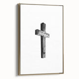 Rustic Wooden Cross Wall Art – Minimalist Farmhouse-Inspired Decor