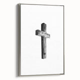 Rustic Wooden Cross Wall Art – Minimalist Farmhouse-Inspired Decor