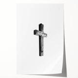 Rustic Wooden Cross Wall Art – Minimalist Farmhouse-Inspired Decor