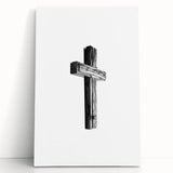 Rustic Wooden Cross Wall Art – Minimalist Farmhouse-Inspired Decor