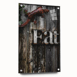 Rustic 'Eat' Sign Wall Art – Farmhouse Kitchen Decor with Metal Accents