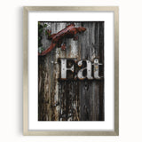 Rustic 'Eat' Sign Wall Art – Farmhouse Kitchen Decor with Metal Accents