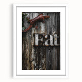 Rustic 'Eat' Sign Wall Art – Farmhouse Kitchen Decor with Metal Accents