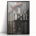 Rustic 'Eat' Sign Wall Art – Farmhouse Kitchen Decor with Metal Accents