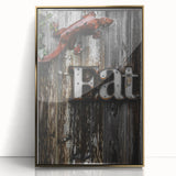 Rustic 'Eat' Sign Wall Art – Farmhouse Kitchen Decor with Metal Accents