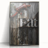Rustic 'Eat' Sign Wall Art – Farmhouse Kitchen Decor with Metal Accents