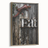 Rustic 'Eat' Sign Wall Art – Farmhouse Kitchen Decor with Metal Accents