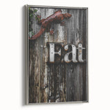 Rustic 'Eat' Sign Wall Art – Farmhouse Kitchen Decor with Metal Accents