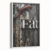 Rustic 'Eat' Sign Wall Art – Farmhouse Kitchen Decor with Metal Accents