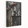 Rustic 'Eat' Sign Wall Art – Farmhouse Kitchen Decor with Metal Accents