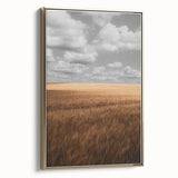 Rustic Wheat Field Wall Art – Nature-Inspired Farmhouse Landscape Decor