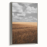 Rustic Wheat Field Wall Art – Nature-Inspired Farmhouse Landscape Decor