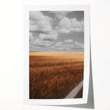 Rustic Wheat Field Wall Art – Nature-Inspired Farmhouse Landscape Decor