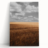 Rustic Wheat Field Wall Art – Nature-Inspired Farmhouse Landscape Decor