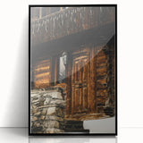 Rustic Cabin Door Wall Art – Cozy Farmhouse Decor for Nature-Inspired Homes