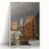 Rustic Cabin Door Wall Art – Cozy Farmhouse Decor for Nature-Inspired Homes