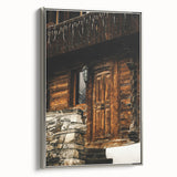 Rustic Cabin Door Wall Art – Cozy Farmhouse Decor for Nature-Inspired Homes