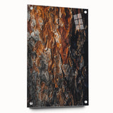 Rugged Bark Texture Art, Deep Rustic Wall Decor Print