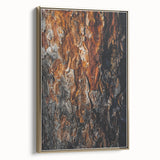 Rugged Bark Texture Art, Deep Rustic Wall Decor Print