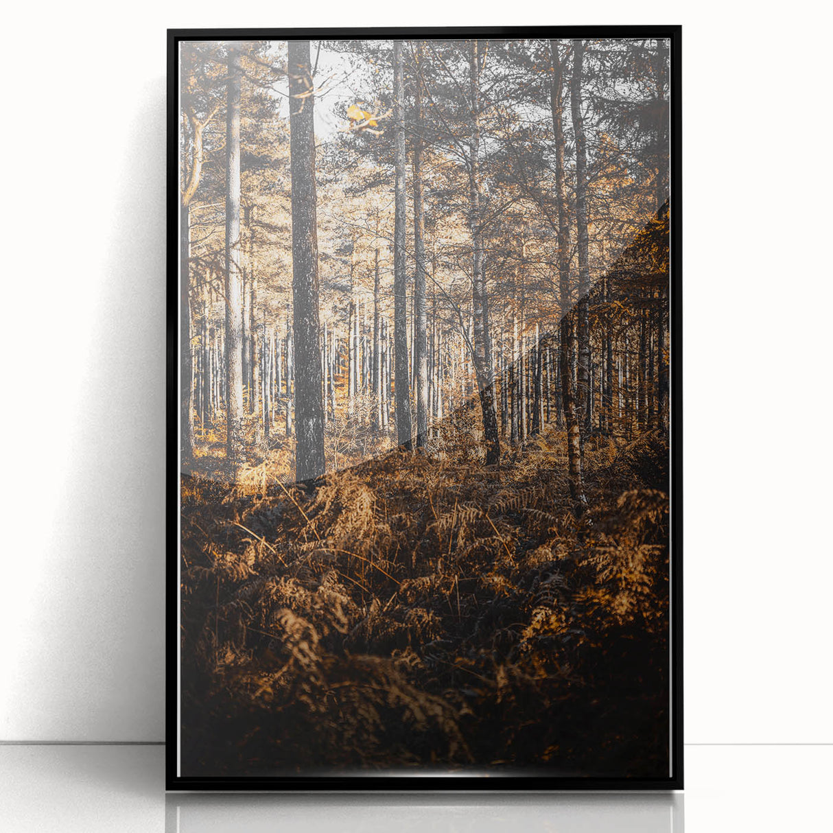 Rustic Autumn Forest Wall Art – Nature-Inspired Farmhouse Landscape Decor
