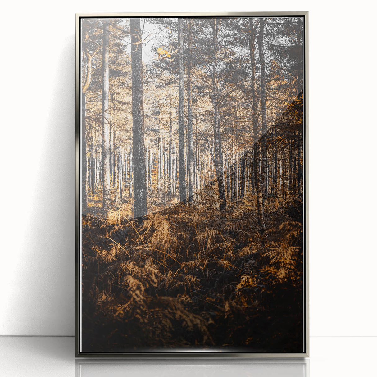 Rustic Autumn Forest Wall Art – Nature-Inspired Farmhouse Landscape Decor