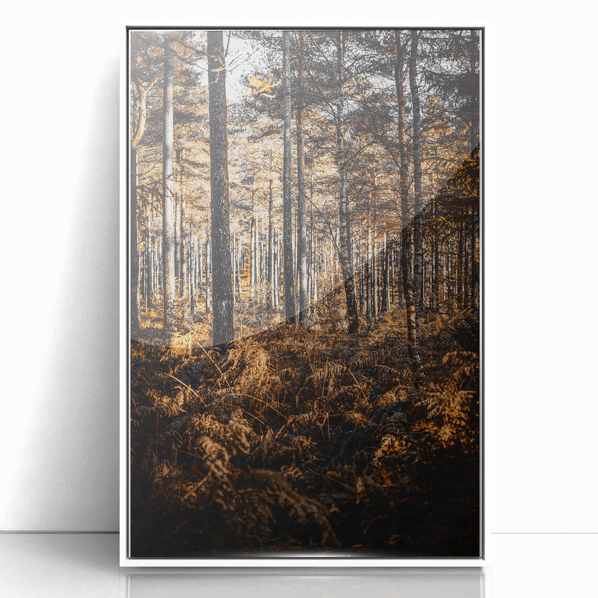 Rustic Autumn Forest Wall Art – Nature-Inspired Farmhouse Landscape Decor