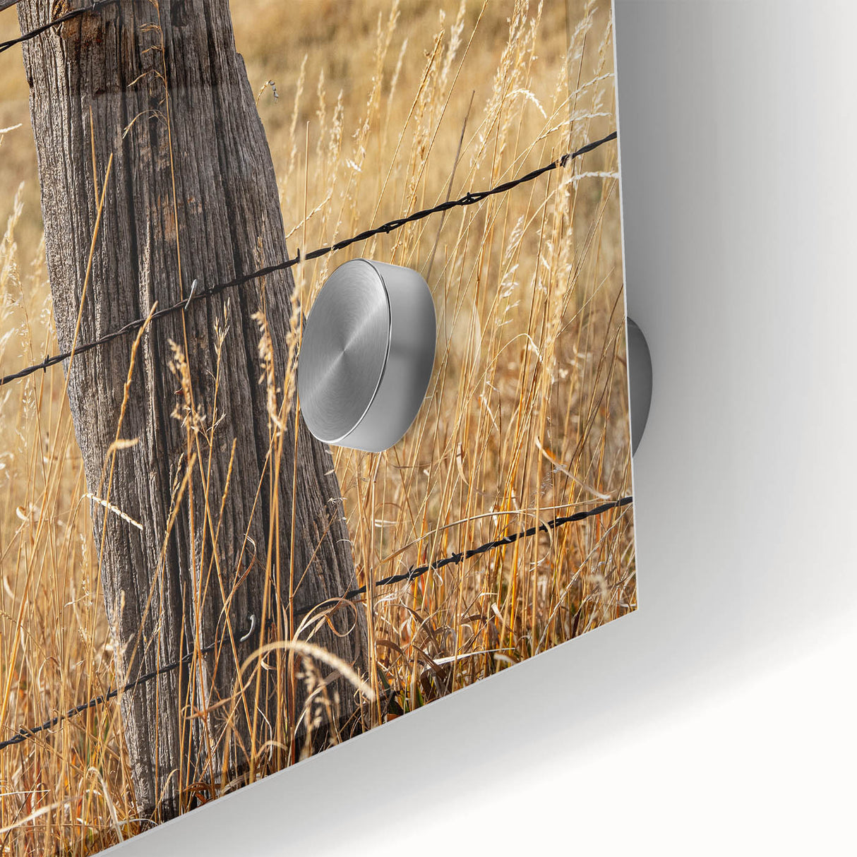 Rustic Wooden Fence Post Wall Art – Farmhouse Landscape for Country Decor
