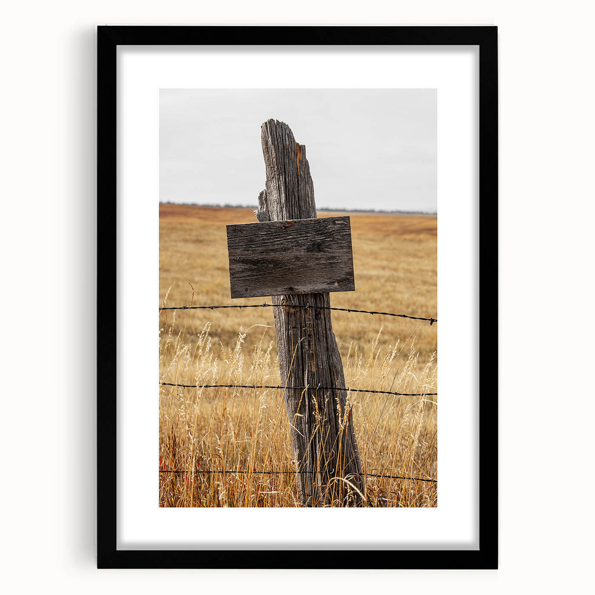 Rustic Wooden Fence Post Wall Art – Farmhouse Landscape for Country Decor