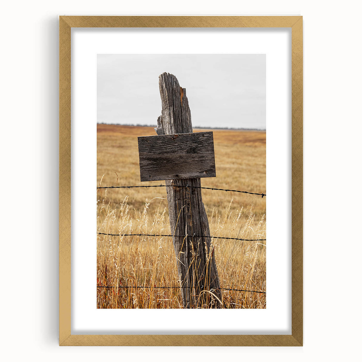 Rustic Wooden Fence Post Wall Art – Farmhouse Landscape for Country Decor